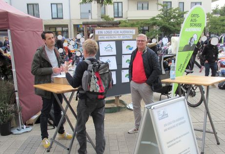 Stand zum Logo auf der Auerberger Mitte